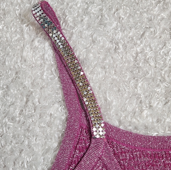 Vintage Michelle Antonelli Nitted Pink Sleeveless Camisole. - Picture 8 of 16